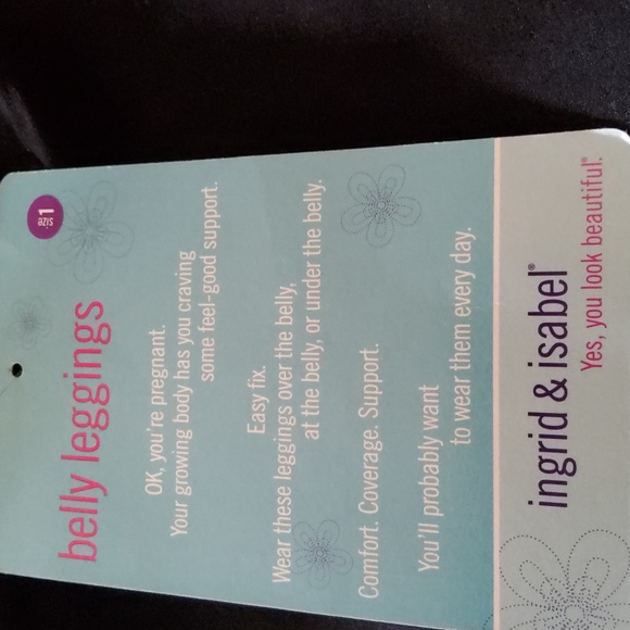 Ingrid & Isabel Maturity Seamless Belly Leggings Size 1 (0-8) Black - Picture 9 of 9